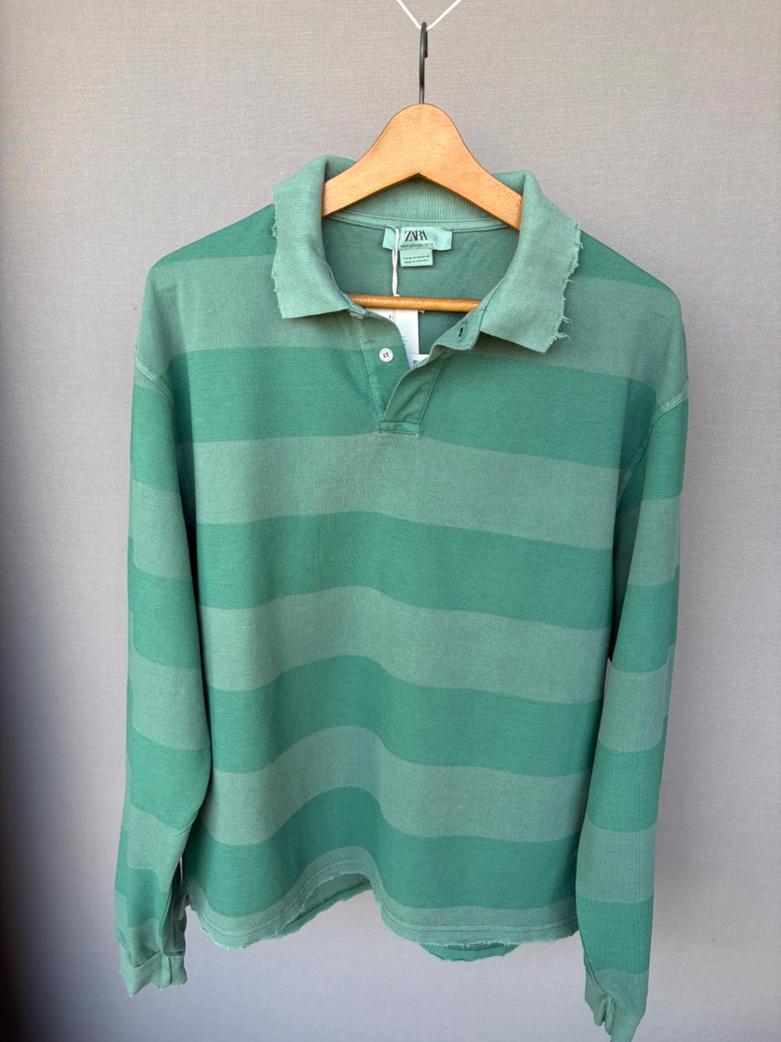 WASHED STRIPED PIQUÉ POLO SHIRT - Image 8