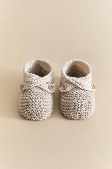 BALLERINES TRICOT DOUBLE BRIDE - Beige clair de Zara - Image 6