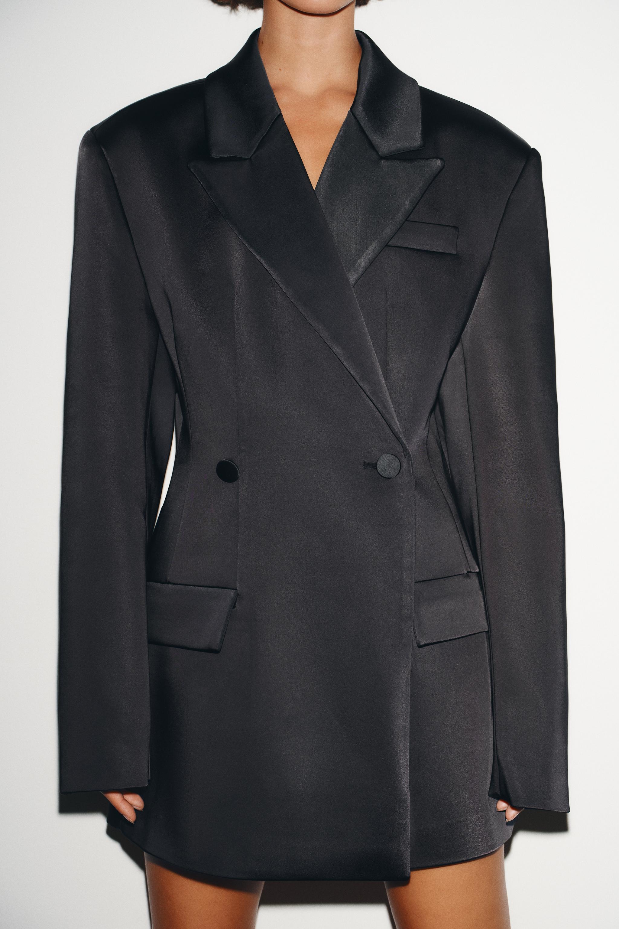 VESTE SATINÉE À BOUTON MULTIPOSITION