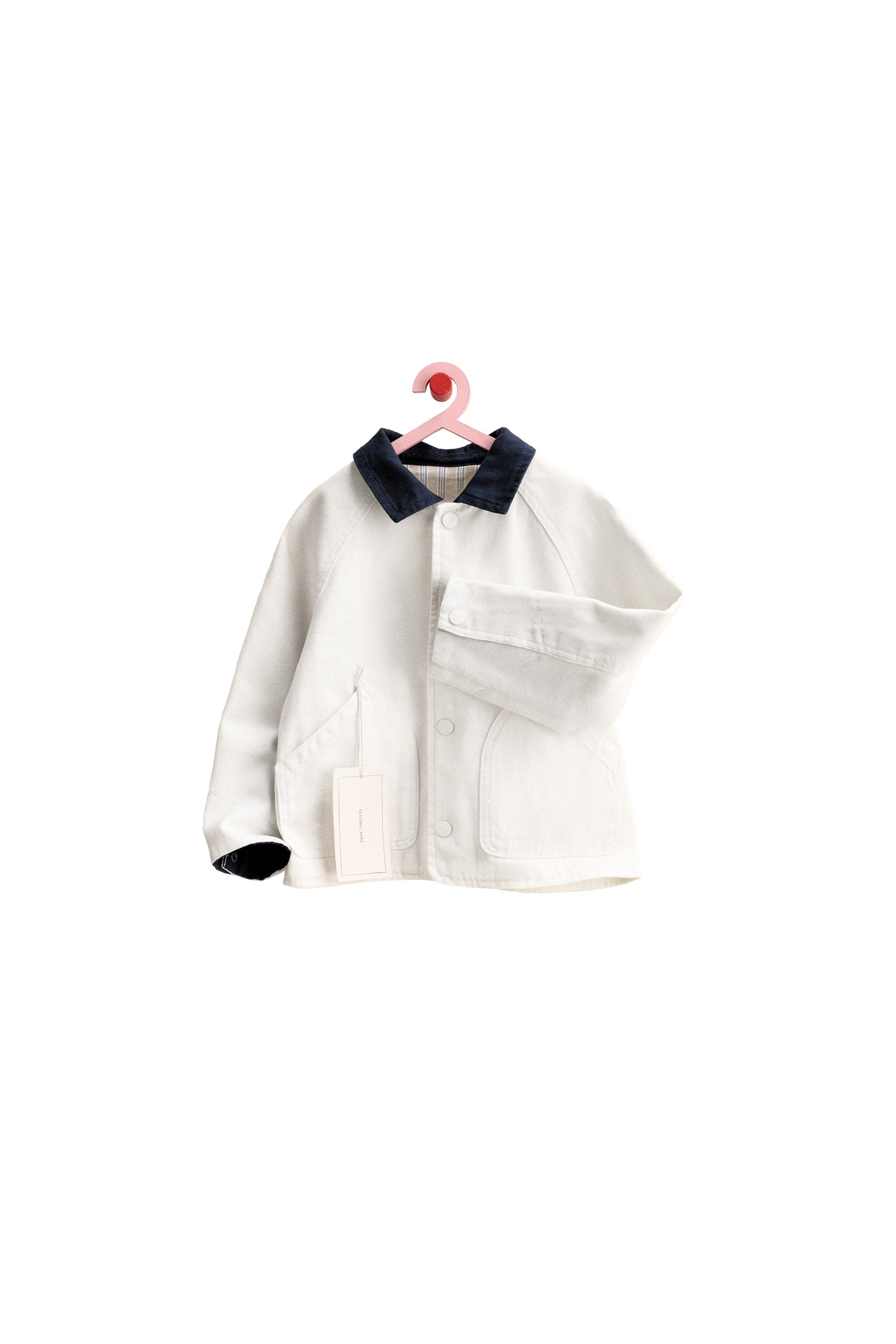 ZARA TIMELESS - コントラストカラー キャンバスジャケット - ホワイト