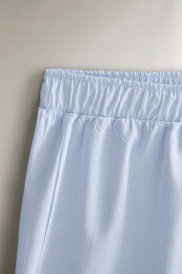 CHECK T-SHIRT AND SHORTS SET - Blue by Zara - Image 4