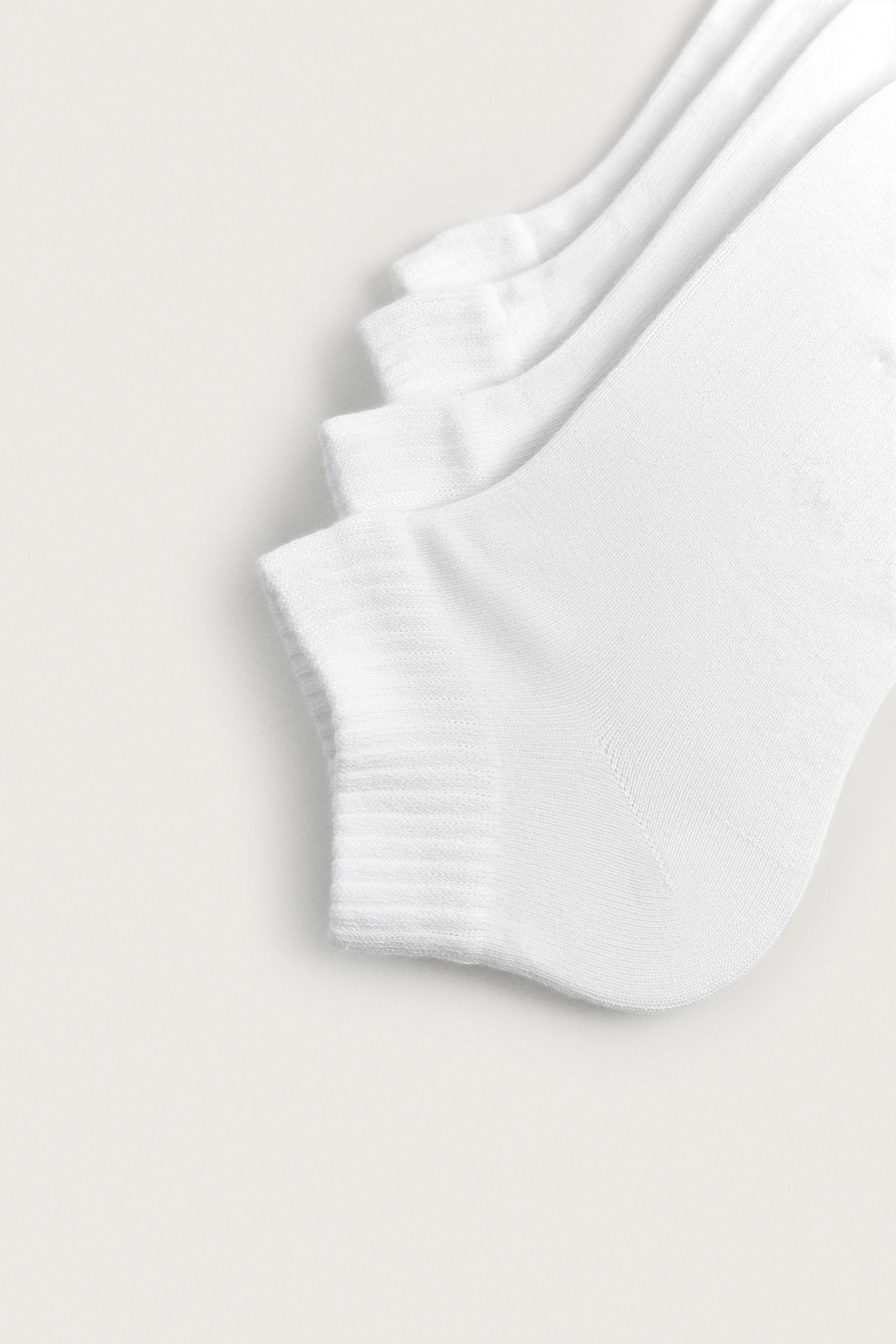 FOUR-PACK OF BASIC ANKLE SOCKS — White