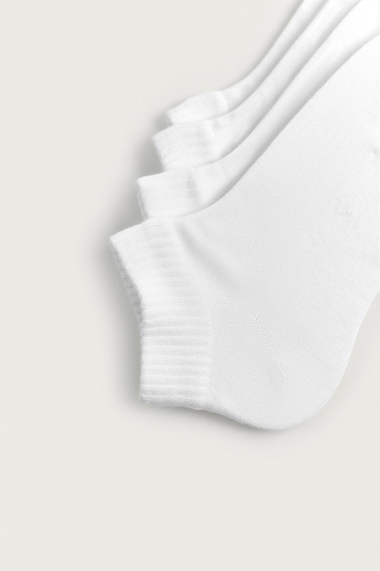 FOUR-PACK OF BASIC ANKLE SOCKS — White