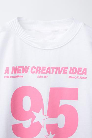 SLOGAN PRINT T-SHIRT - White by Zara - Image 2