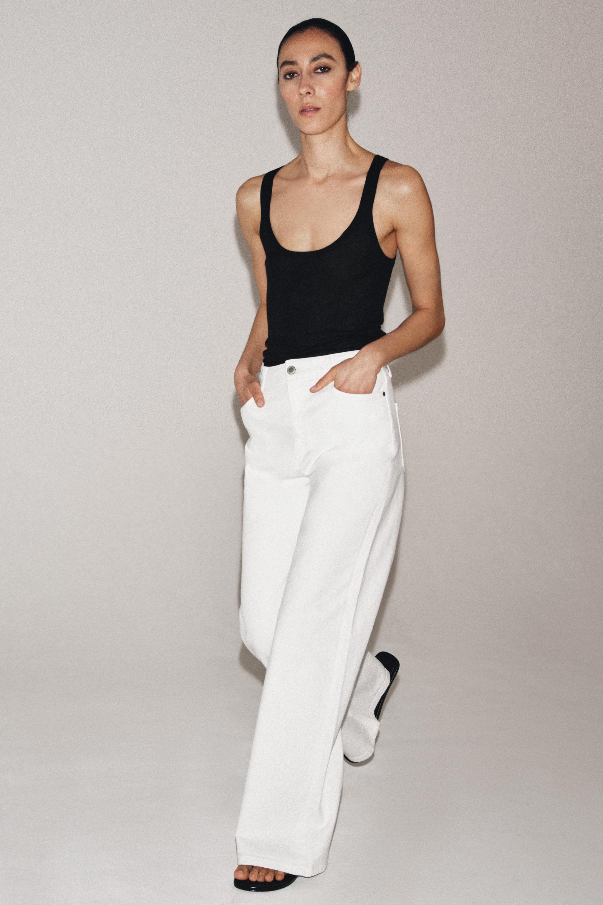 Женские джинсы Zara ZW COLLECTION HIGH WAIST WIDE LEG JEANS