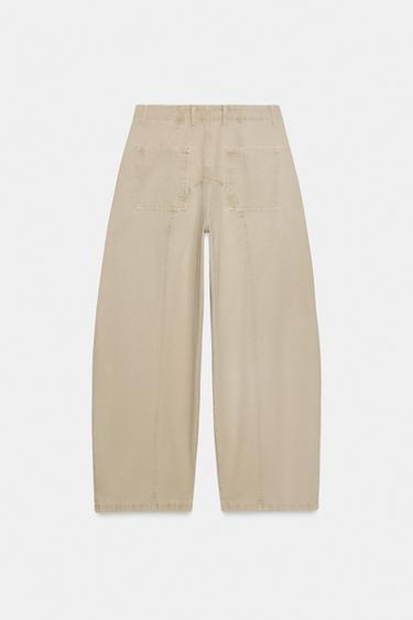 PANTALON CARGO ZW COLLECTION - Écru de Zara - Image 6
