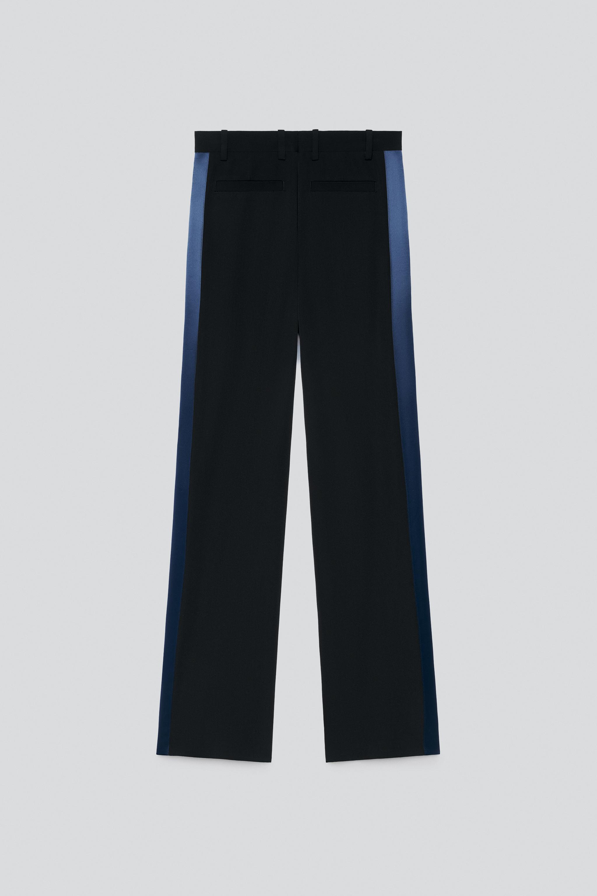 100% WOOL TUXEDO SUIT PANTS - thumbnail 3