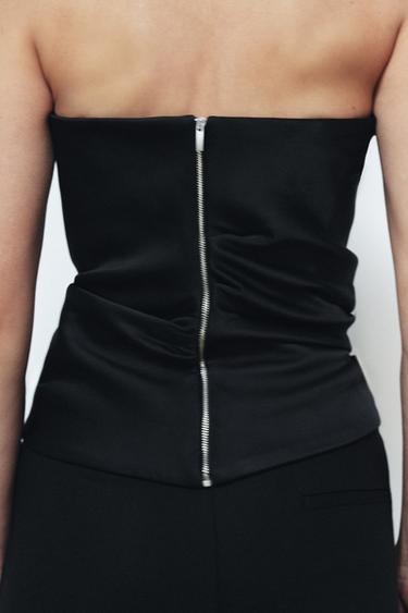TOP BUSTIER ZW COLLECTION ÉDITION LIMITÉE - Noir de Zara - Image 4