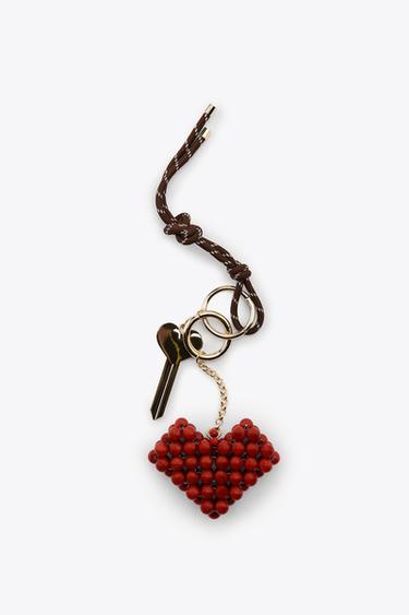 HEART MULTI-CHARM KEYRING - Golden by Zara