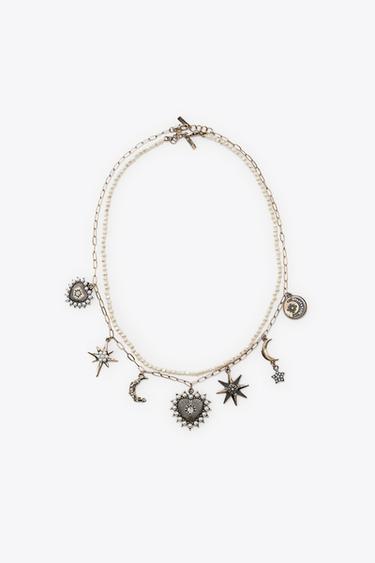 PACK 2 COLLARES PERLAS CHARMS - Dorado de Zara - Imagen 0