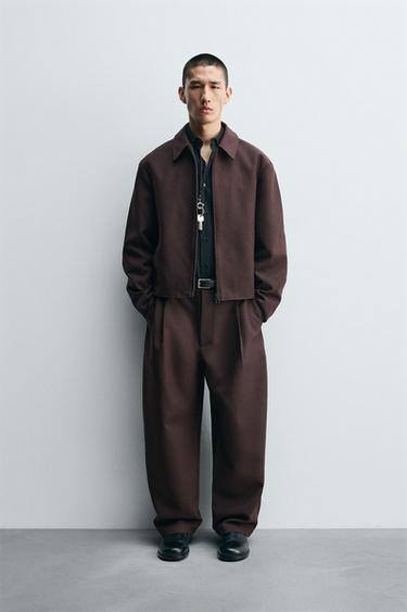 Zara RELAXED FIT WOOL BLEND SUIT - White / Green