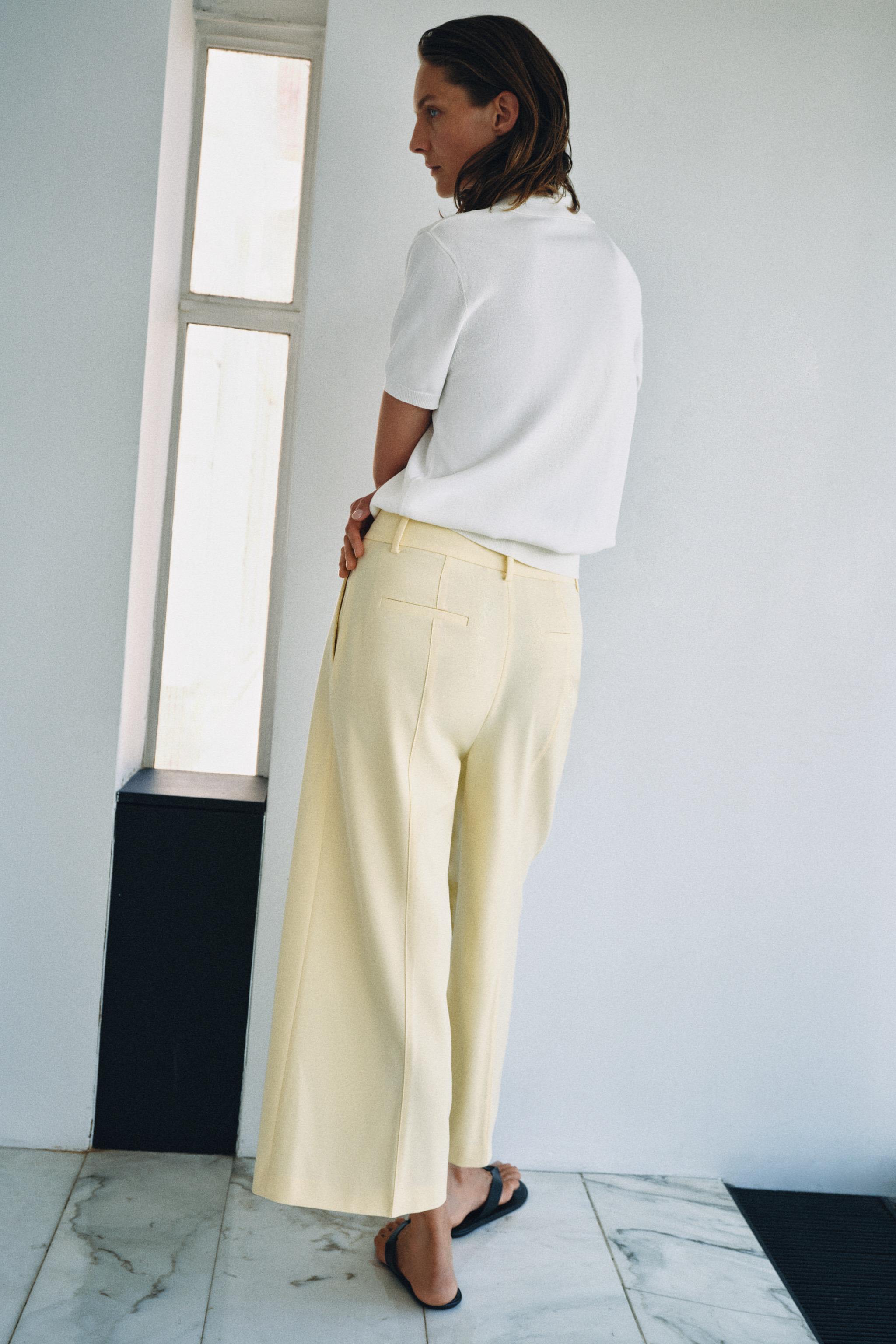 Zara ZW COLLECTION KISA PAÇA PANTOLON görsel 3