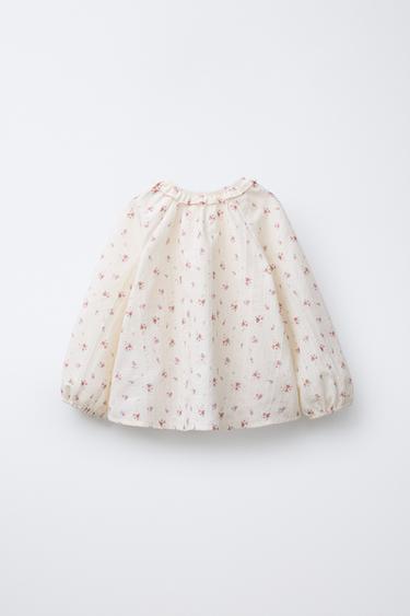 CHEMISE À IMPRIMÉ FLEURS - Écru de Zara - Image 1