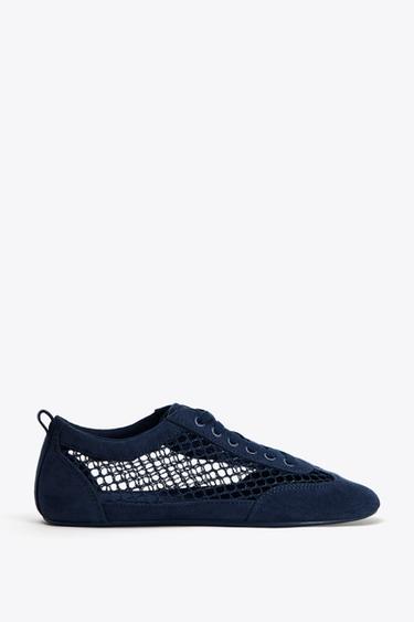 Zara MESH SNEAKERS - Navy Blue - Image 0