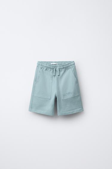 ENSEMBLE DE JOGGING T-SHIRT ET SHORT HEAVY WEIGHT - Bleu clair de Zara - Image 3