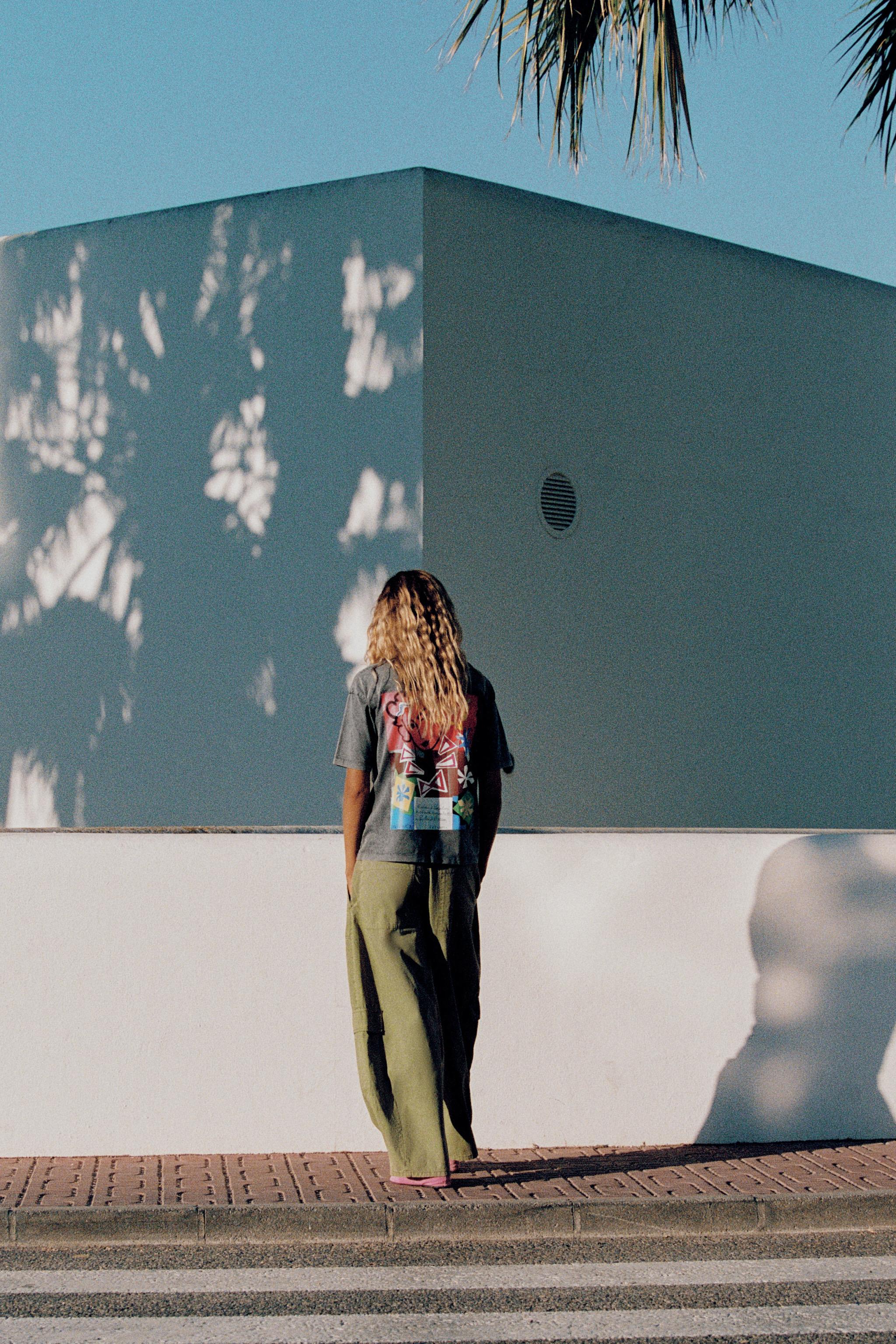 OVERSIZED CARGO PANTS — Light khaki