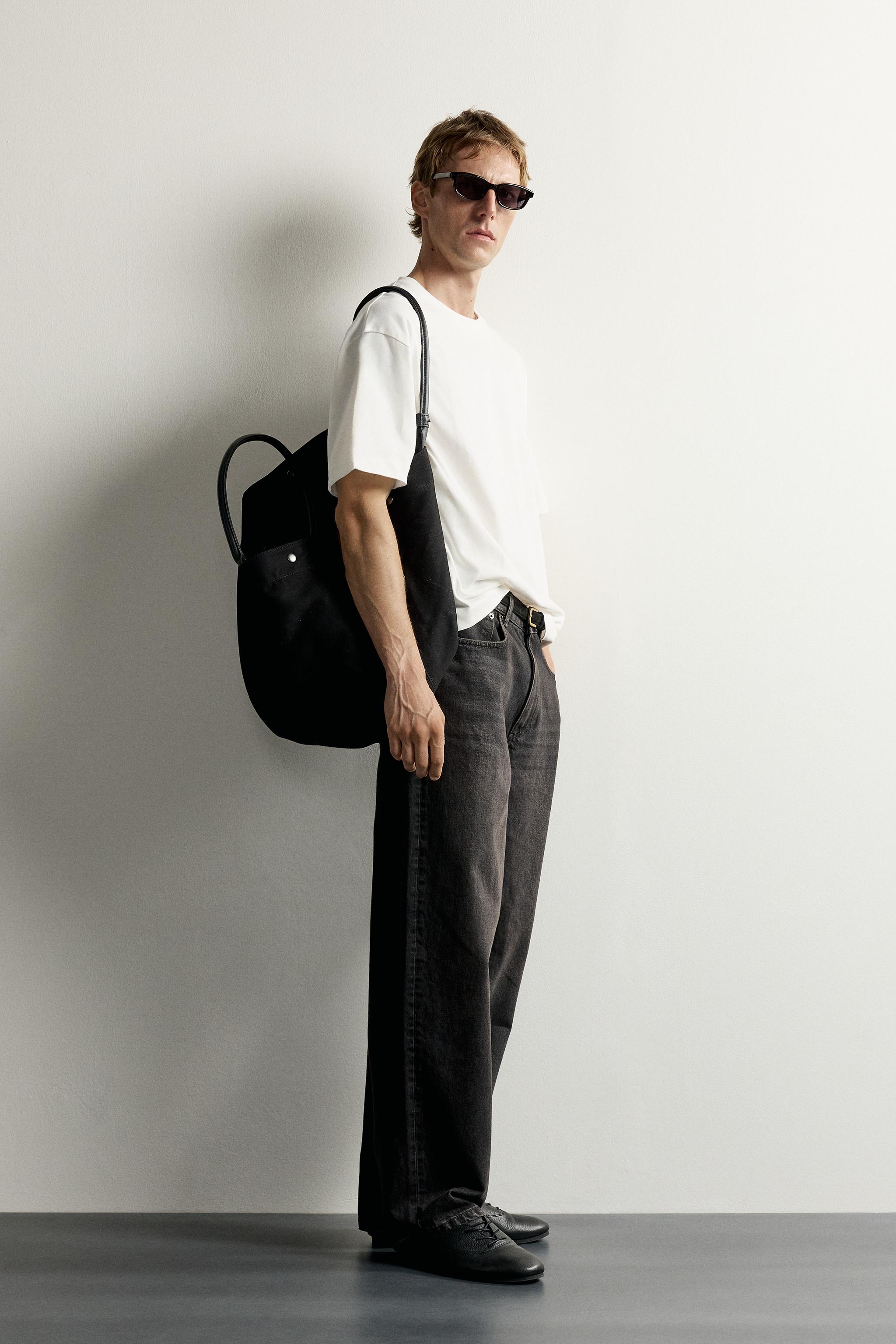 Мужские футболки Zara CONTRAST PRINT AND EMBROIDERY T-SHIRT — фото 4