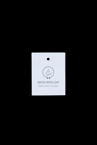 WATER-REPELLENT LABEL PUFFER COAT - Light khaki by Zara