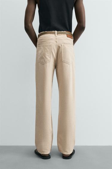 COTTON-HEMP LIGHTWEIGHT JEANS - Beige marl by Zara - Image 2