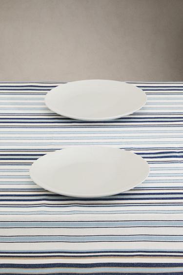 TABLECLOTH WITH IRREGULAR STRIPES - Blue by Zara - Image 1