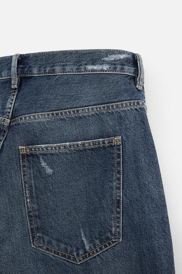 BAGGY JEANS WITH SEAM DETAIL - Blue by Zara