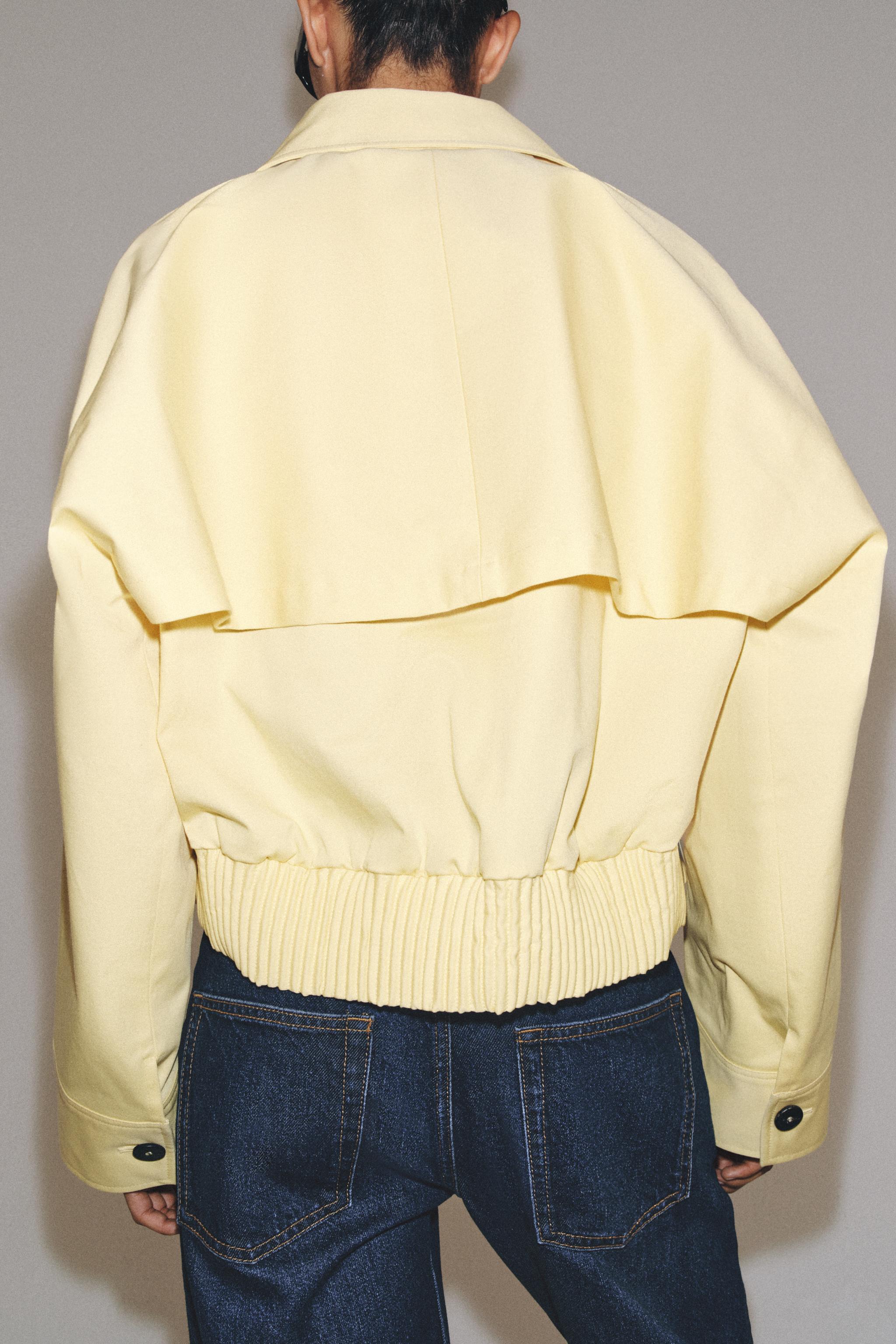 ZW COLLECTION クロップド丈ジャケット - イエロー | ZARA Japan / 日本