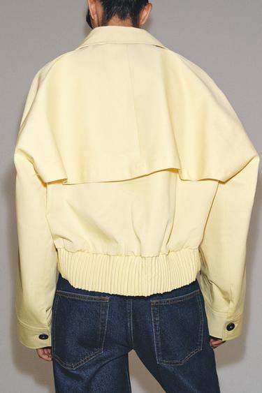 CASACO CURTO ZW COLLECTION - Amarelo da Zara