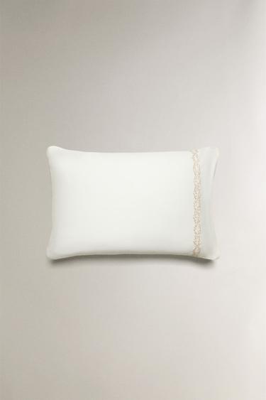 EMBROIDERED SATEEN PILLOWCASE - Cava by Zara - Image 2