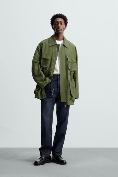 PARKA TÉCNICA UTILITY - Verde-oliva da Zara