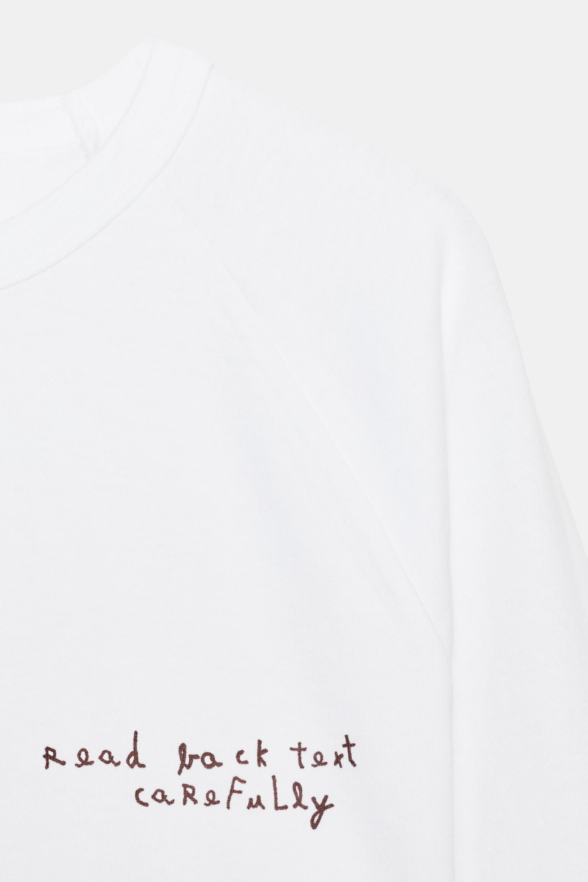 LONG SLEEVE TEXT T-SHIRT