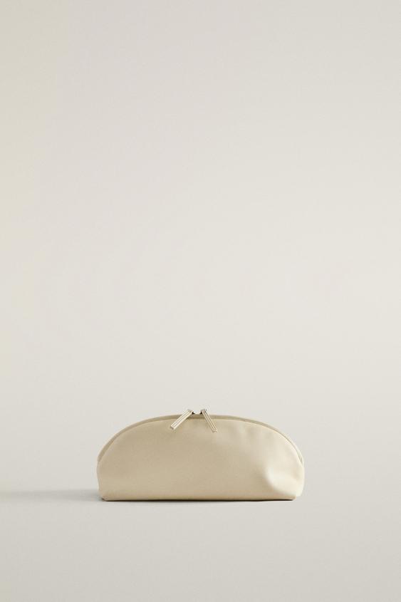 NAPA LEATHER HALF-MOON WASH BAG -  by Zara - Image 0