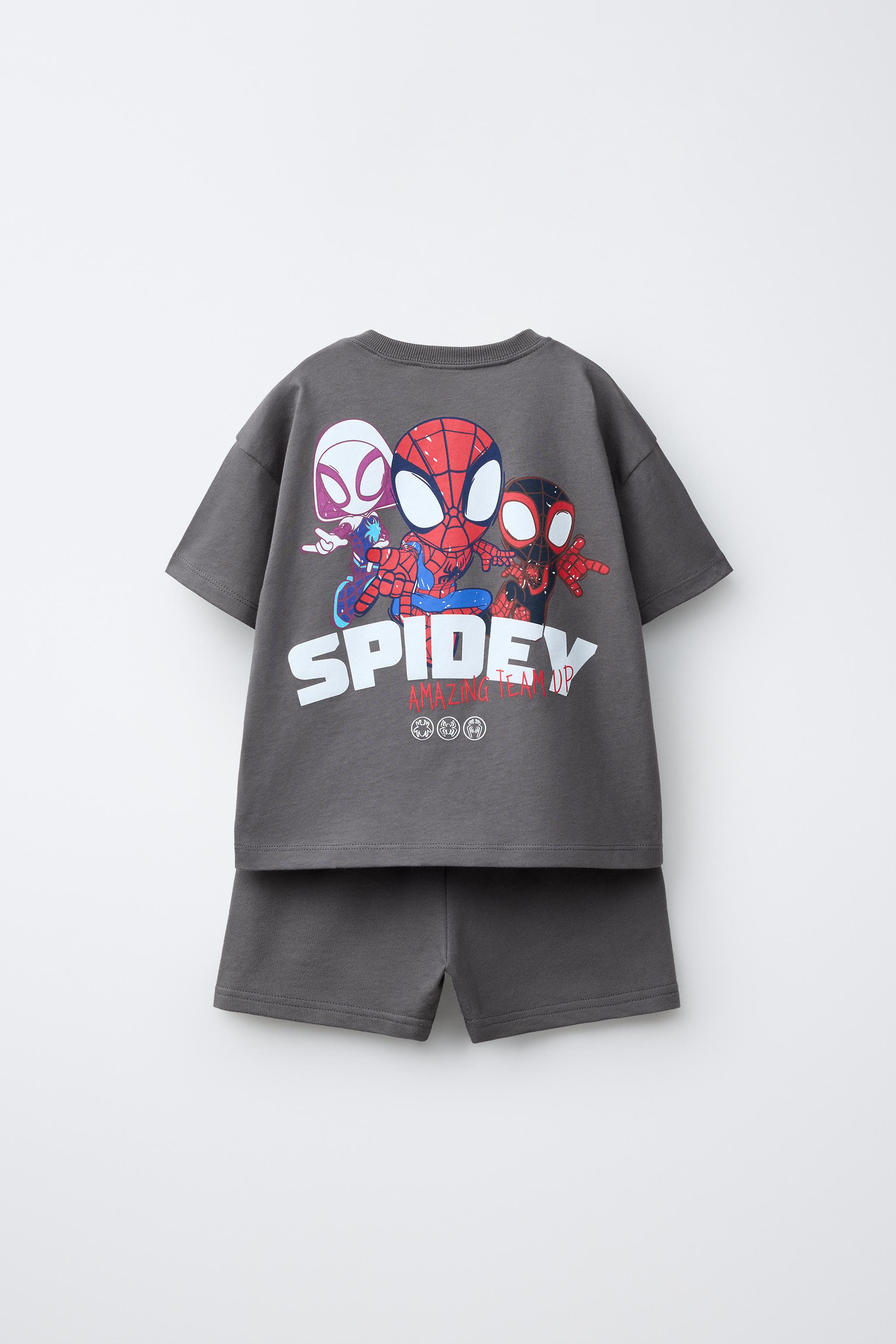ENSEMBLE JOGGING T-SHIRT ET BERMUDA SPIDEY © MARVEL