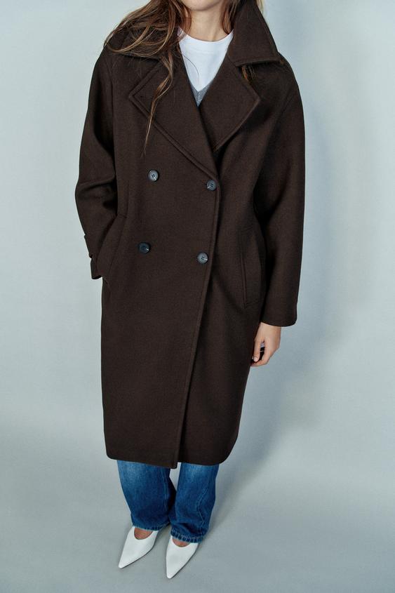 SOFT oversize COAT - Brown by Zara - Image 4