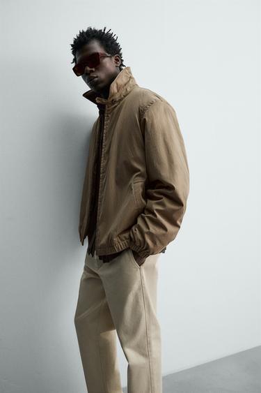 QUILTED TECHNICAL JACKET - camel by Zara - Image 4