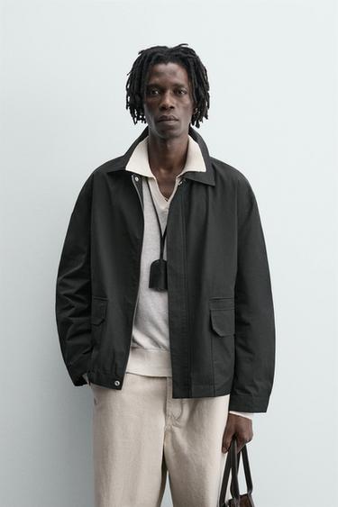 CAZADORA RELAXED FIT BOLSILLOS - Negro de Zara