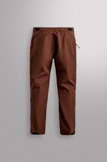 WATERPROOF TECHNICAL SHELL TROUSERS - Brick by Zara