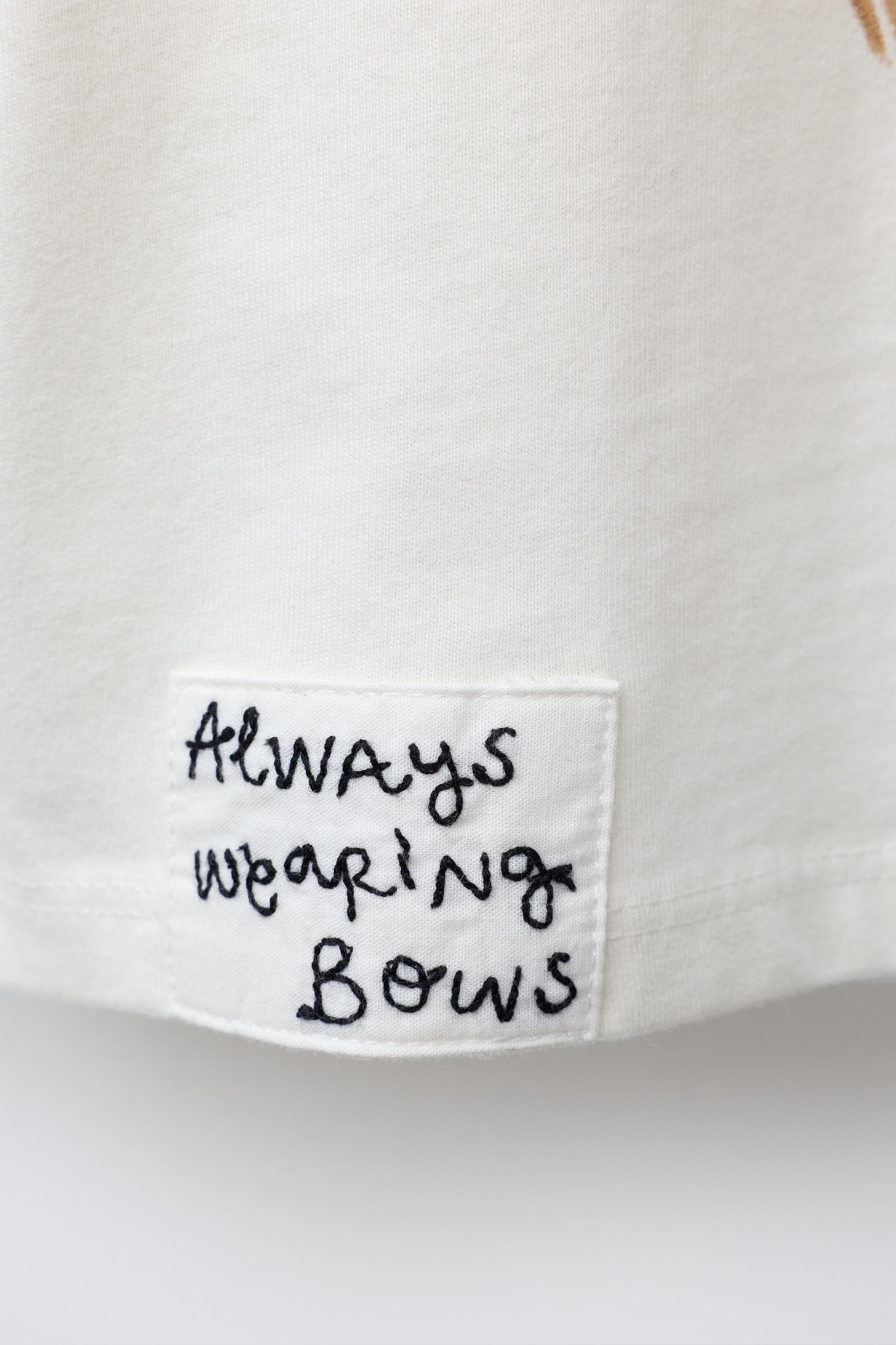 WATERCOLOR PRINT BOW T-SHIRT