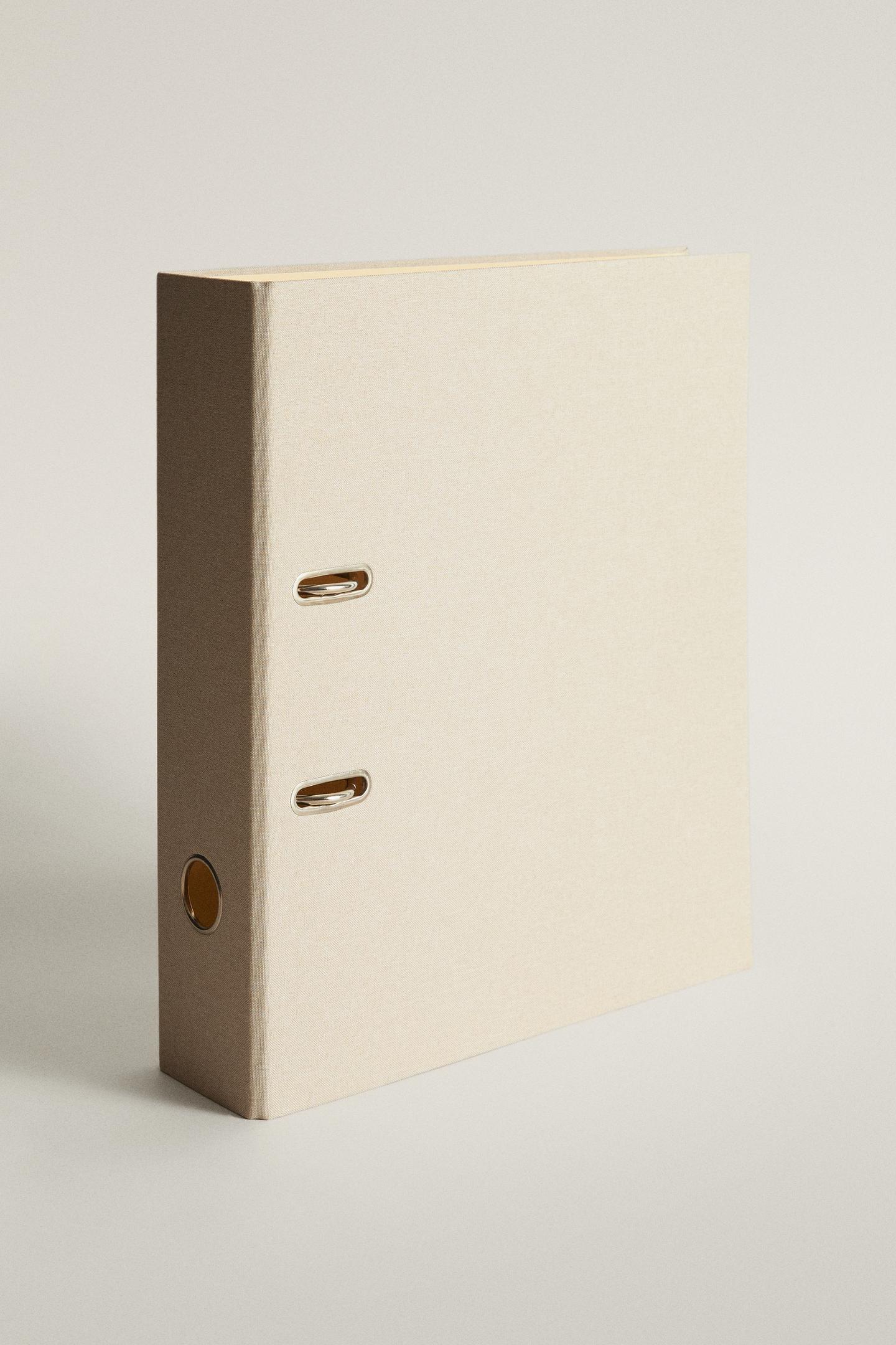Мужские украшения Zara Linen Ring Binder, цвет: Экрю — фото 1
