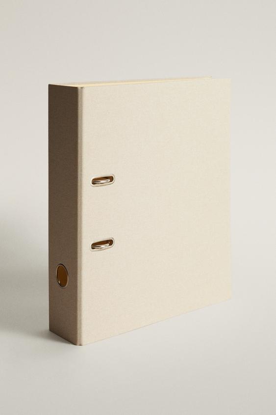 Мужские украшения Zara Linen Ring Binder, цвет: Экрю