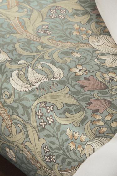 DRAP DE DESSUS SATIN DE COTON MORRIS & CO. - Vert de Zara - Image 4