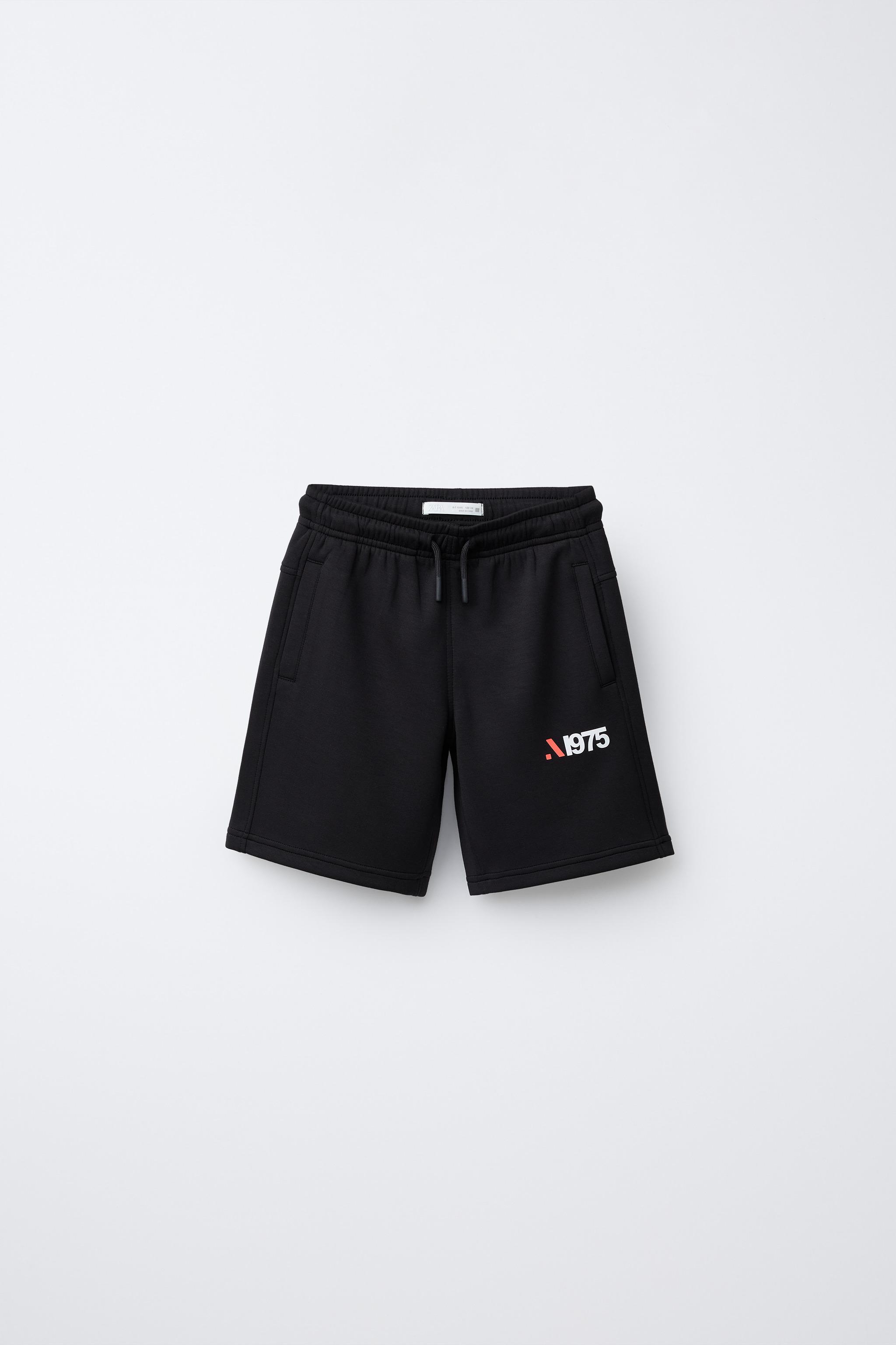 モダール入りスポーティバミューダパンツ - ブラック | ZARA Japan / 日本