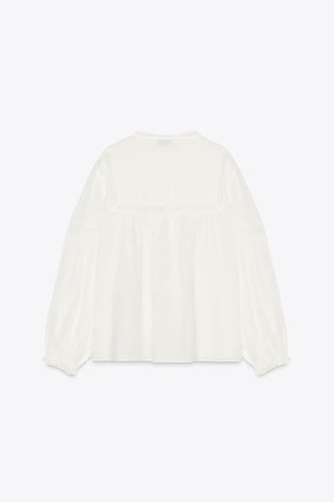 RAMIE ROMANTIC SHIRT ZW COLLECTION - Oyster-white by Zara - Image 6