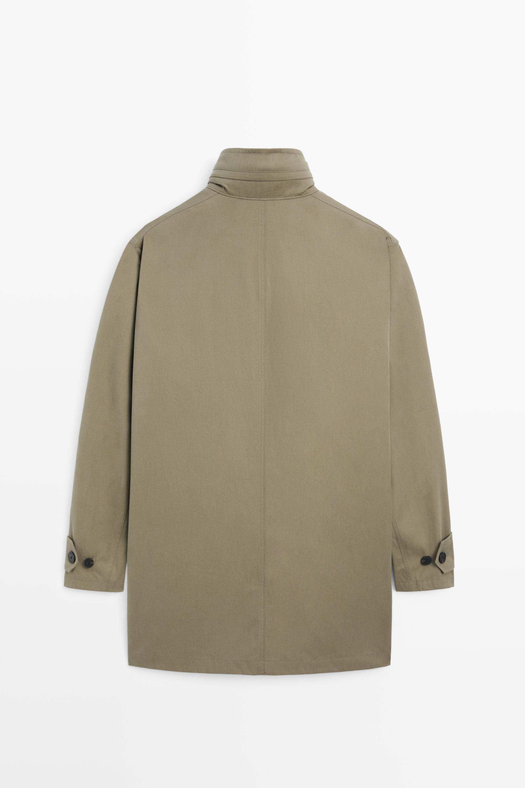 Parka longue col montant 100% coton
