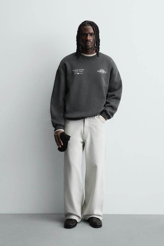 COMBINATION PRINT SWEATSHIRT