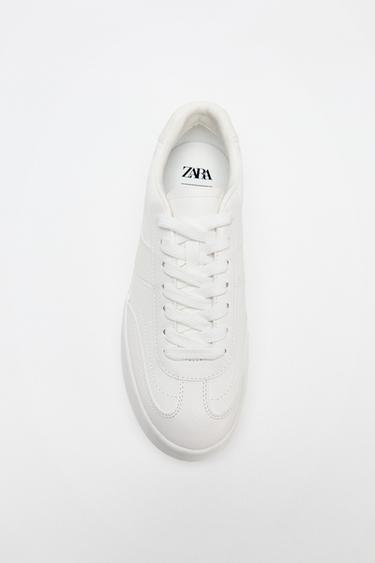 PLATFORM TRAINERS WITH TRACK SOLE - White by Zara
