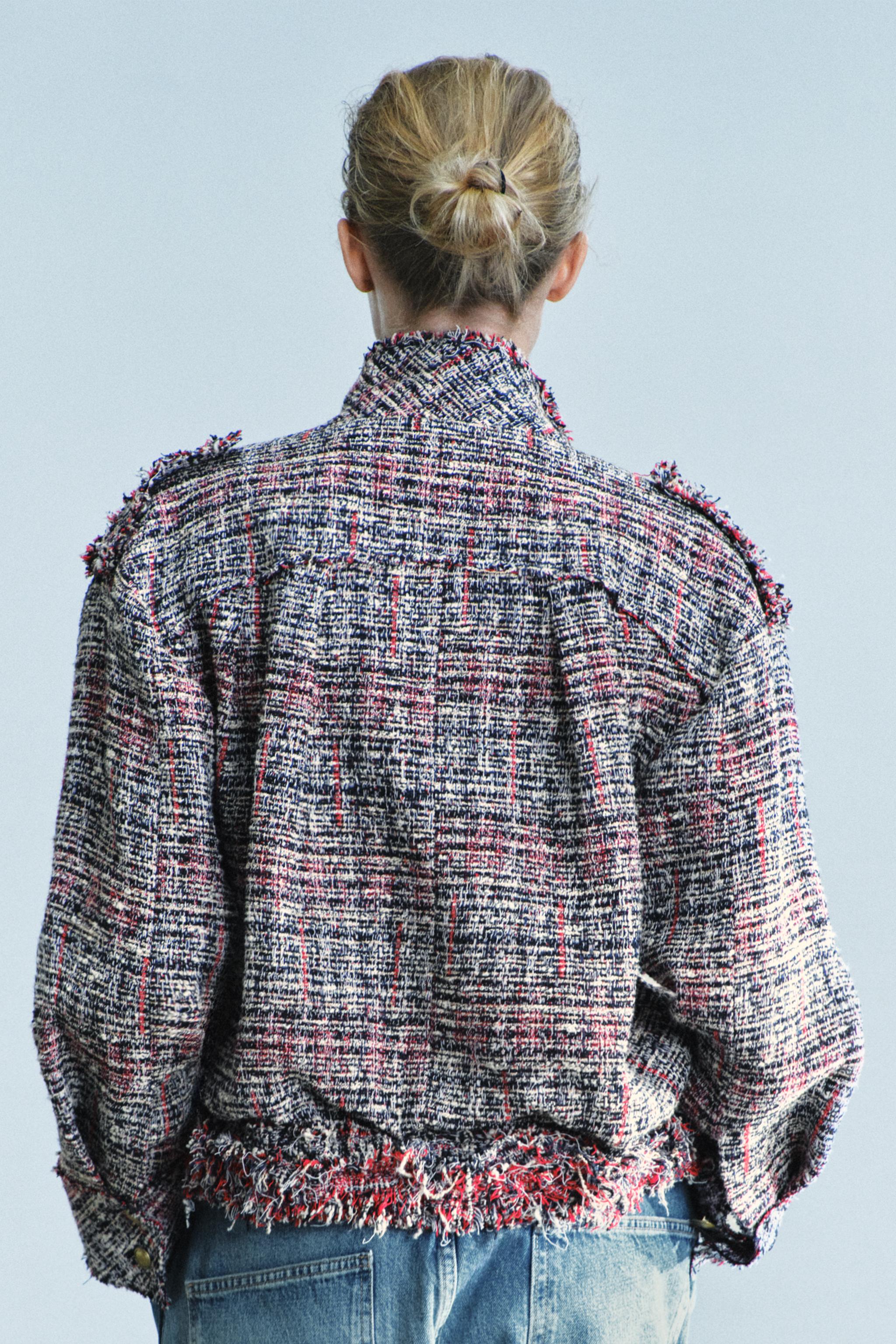 Zara ZW COLLECTION DOKULU BOMBER CEKET görsel 5