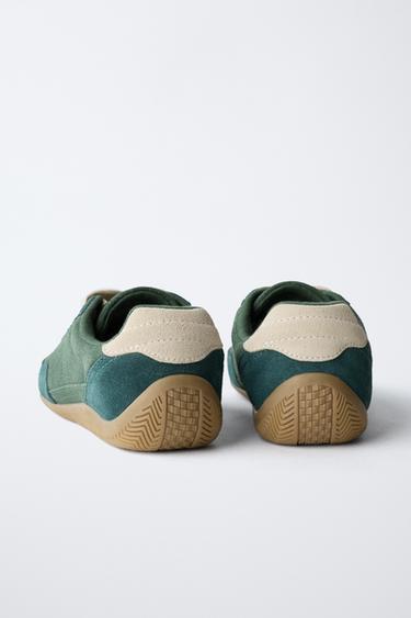 TENNIS EN CUIR - Vert de Zara - Image 5