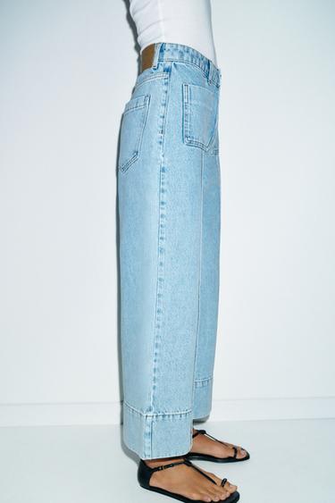 JEAN Z1975 LARGE COURT TAILLE HAUTE - Bleu clair de Zara - Image 5