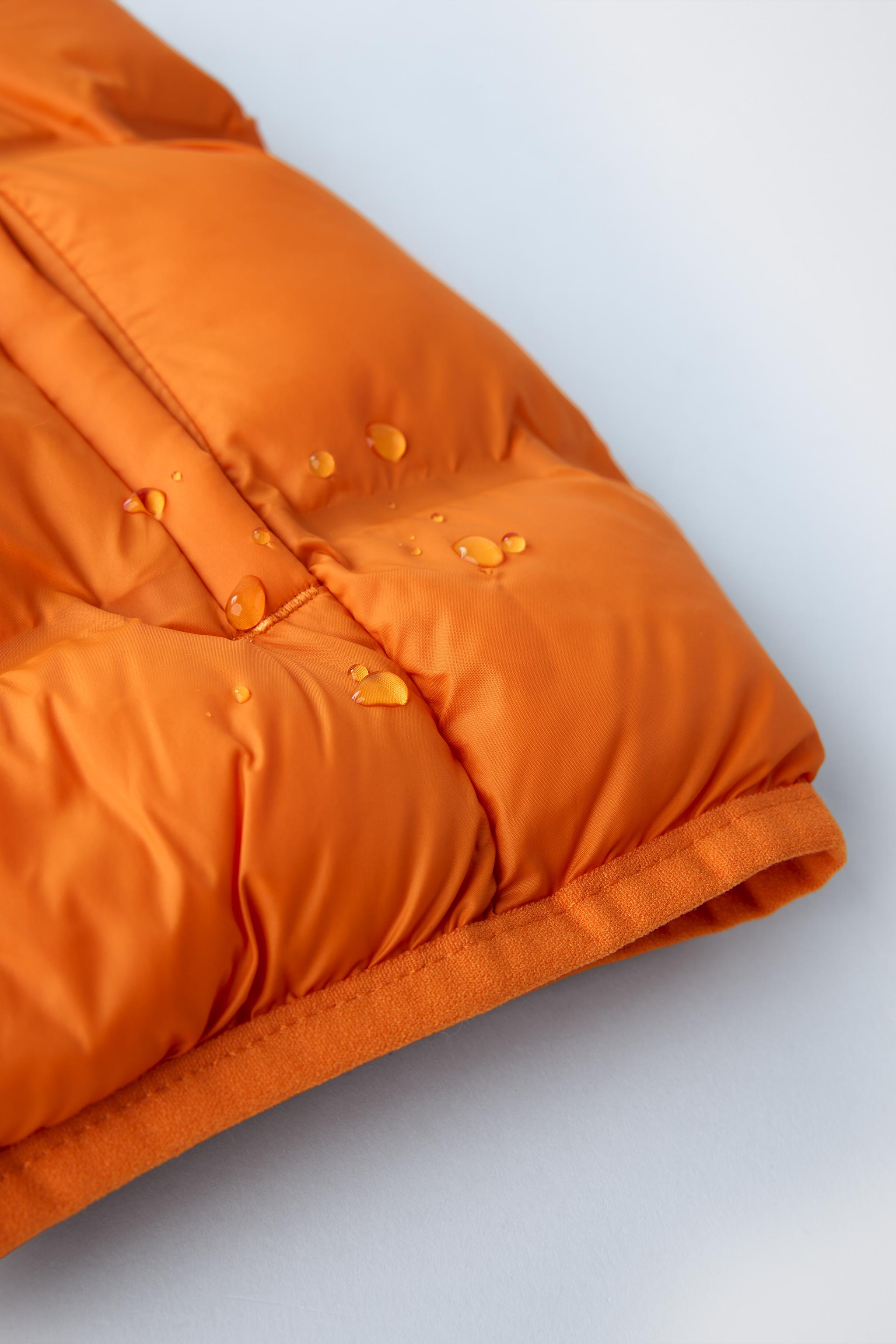超軽量フード付きパフジャケット - ダークオレンジ | ZARA Japan