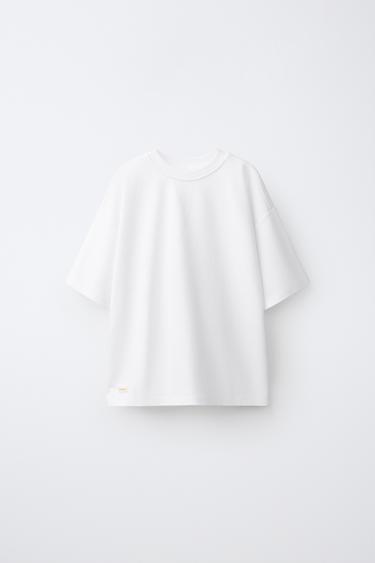 CAMISETA LISA INTERLOCK - Cru-claro da Zara - Imagem 0